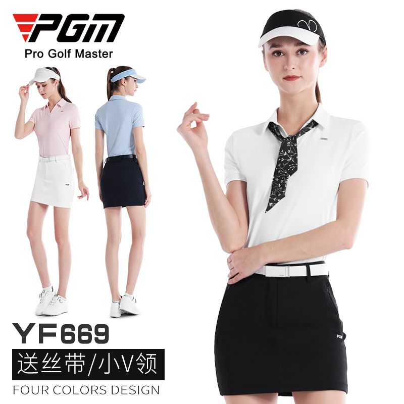 PGM高爾夫服裝女士上衣速幹夏季運動短袖T恤POLO衫golf女裝
