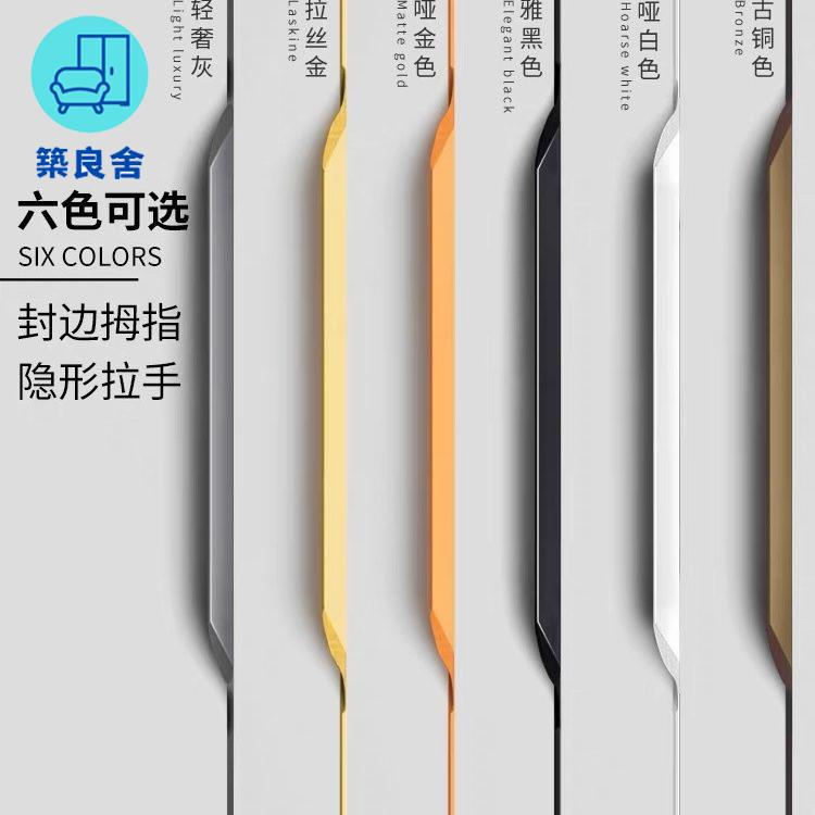 大門拉手 玻璃門拉手 把手 推拉門把手通頂簡約隱形拉手櫃門衣櫃臥室輕奢一門到頂拇指免開槽門縫長把手 免運 可開發票 工廠直銷 售後保障 z5515