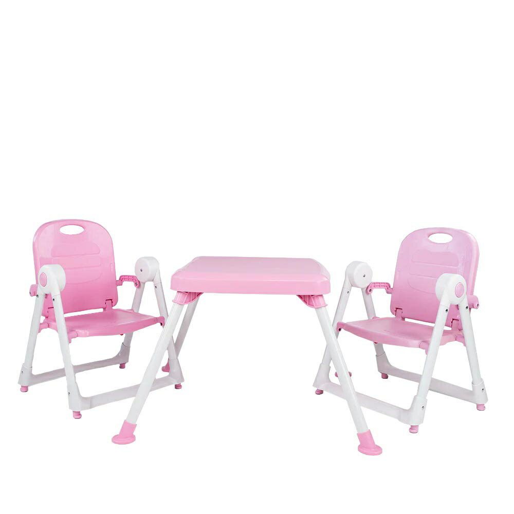 【 ZOE 】 折疊餐桌椅 - 雙人組合(粉)｜品牌旗艦店