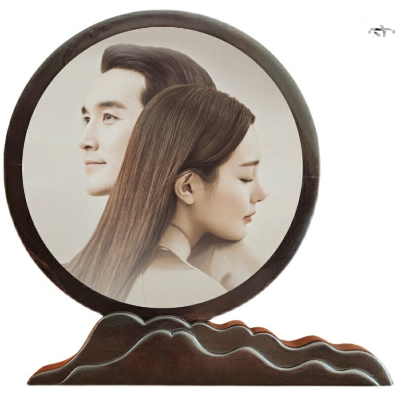 十寸高檔復古相框擺臺 影樓實木雙面照片中國風全家福擺件 帶禮盒 4