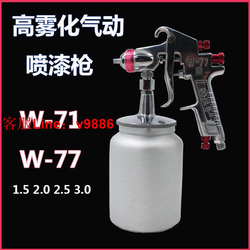 【咨詢客服應有盡有】噴漆槍氣動高霧化噴槍W-71家具汽車面漆底漆油漆噴搶W-77涂料膠水