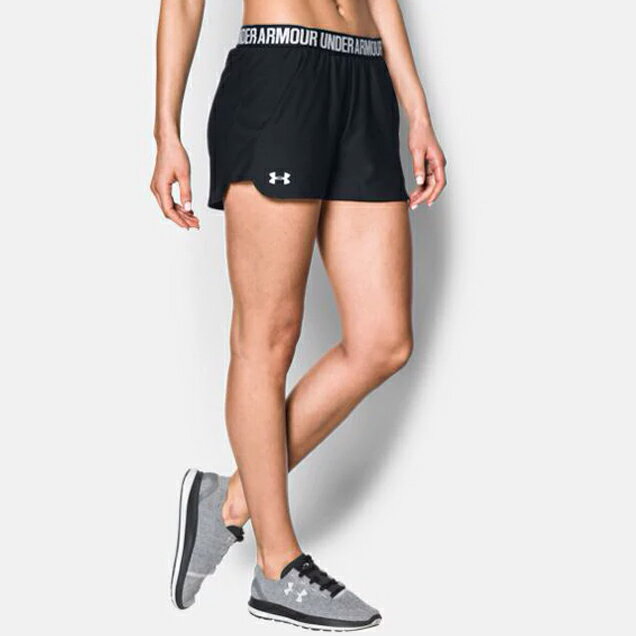 UNDER ARMOUR UA Play Up Short 2.0 女裝 短褲 慢跑 訓練 排汗 透氣 口袋 黑【運動世界】 1292231-002【APP限定 | 單筆滿799元結帳輸入序號『GT-MEN1906』再折70元】