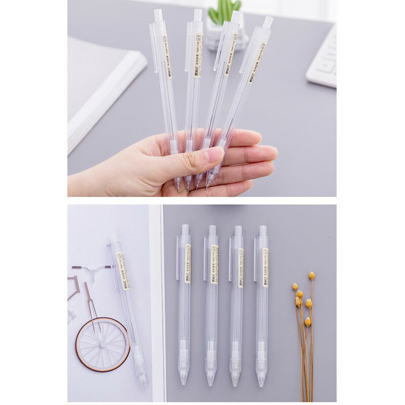 無印風自動鉛筆【E024】台灣出貨 居家  0.5mm 自動筆芯 鉛筆 自動鉛筆 文具 日本風極簡 按壓式自動筆 4