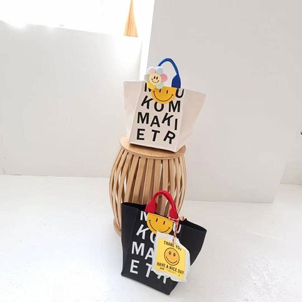 ANNAS 正韓笑臉帆布包包包微笑字母手提包購物袋韓國 2