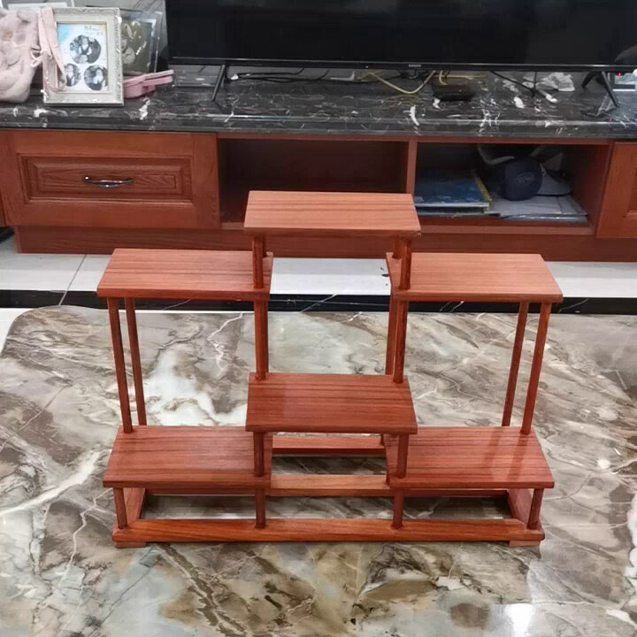 紅花梨實木榫卯結構博古架紫砂茶壺架古玩展示架仿古中式多寶閣格