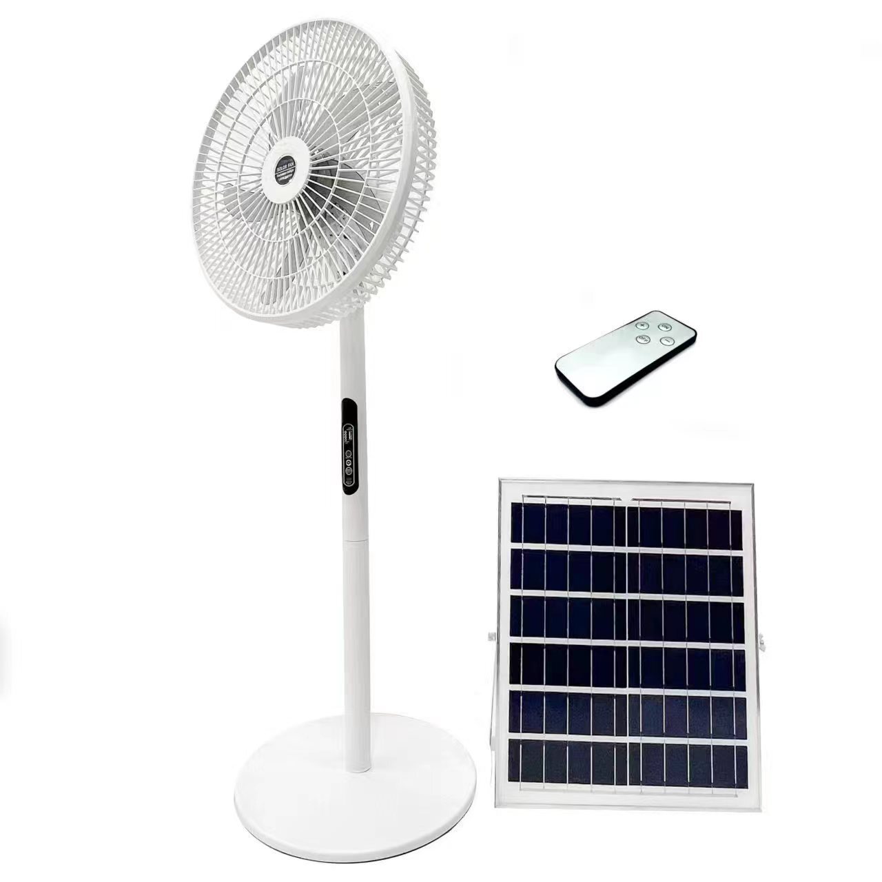 太陽能風扇充電風扇大續航大風力16寸跨境戶外露營風扇臺扇落地扇【宜家良品百貨】