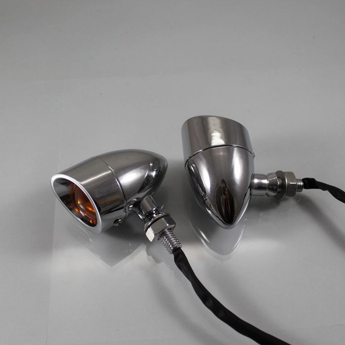 摩托車配件巡航太子車改裝復古轉向燈指揮燈轉彎燈一對