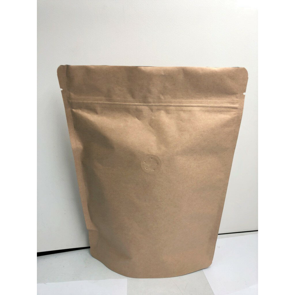 (50個)單向氣閥咖啡袋/1磅/牛皮紙咖啡袋/夾鏈袋/站立袋/專業/重複使用/環保