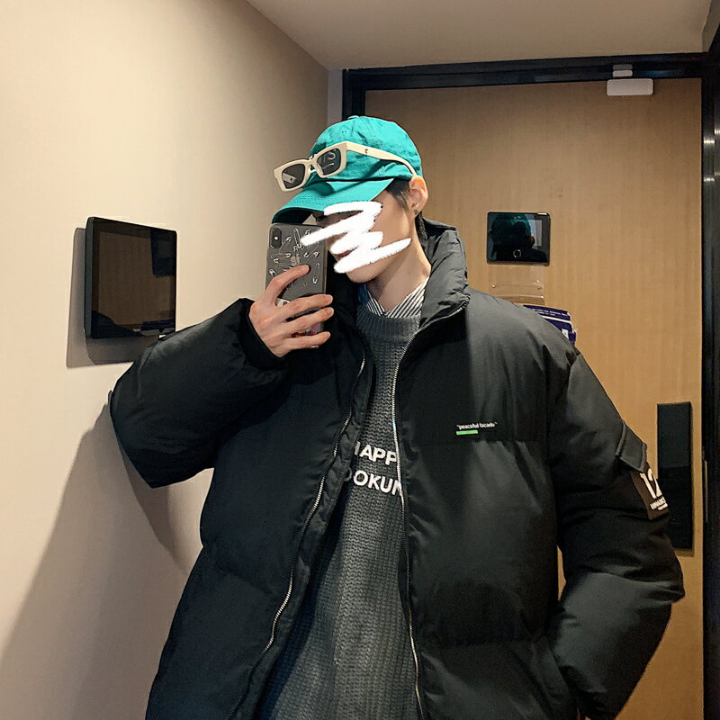 工裝棉衣男棉襖2021年新款短款羽絨棉服爆款ins港風冬季加厚外套