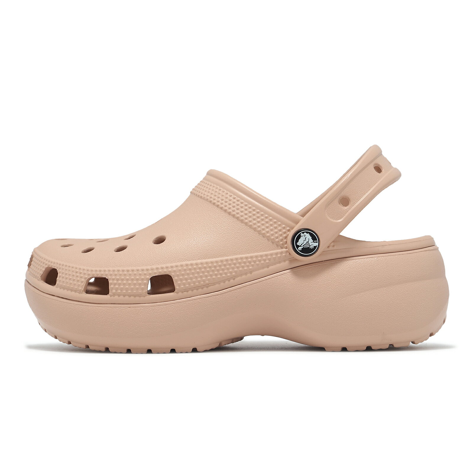 Crocs 洞洞鞋 厚底洞洞鞋 Classic Platform Clog W 女鞋 經典雲朵克駱格 焦糖粉 卡駱馳 2067507AF