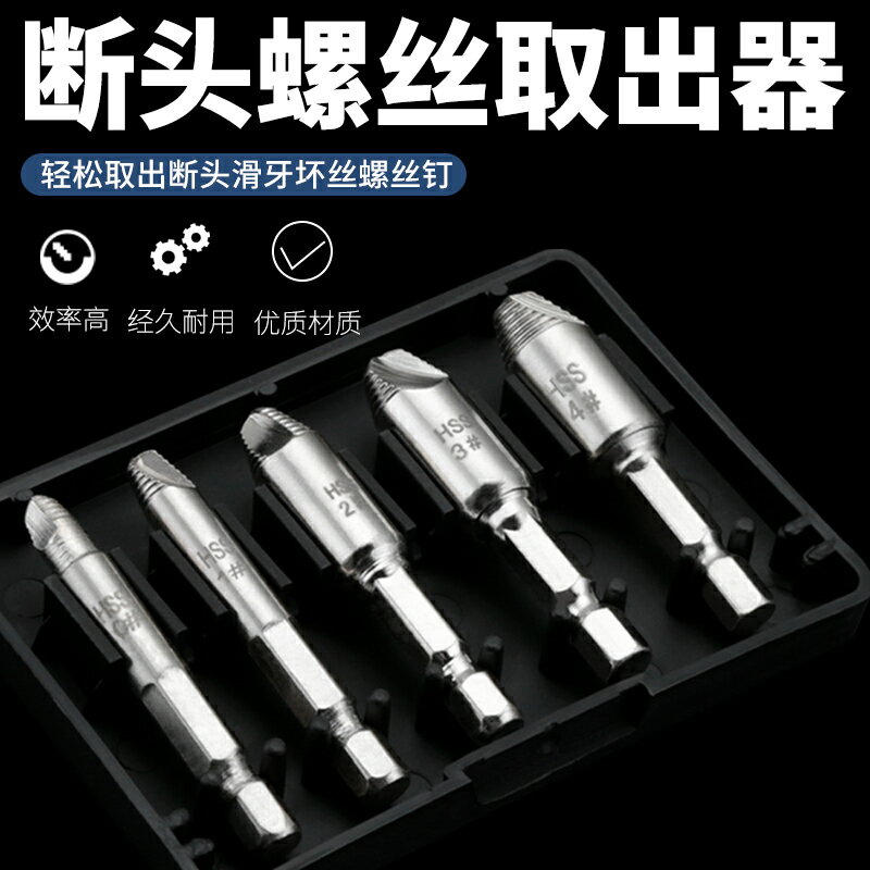斷頭螺絲取出器取螺絲壞絲反牙滑絲取絲器萬能工具斷絲取絲器雙頭