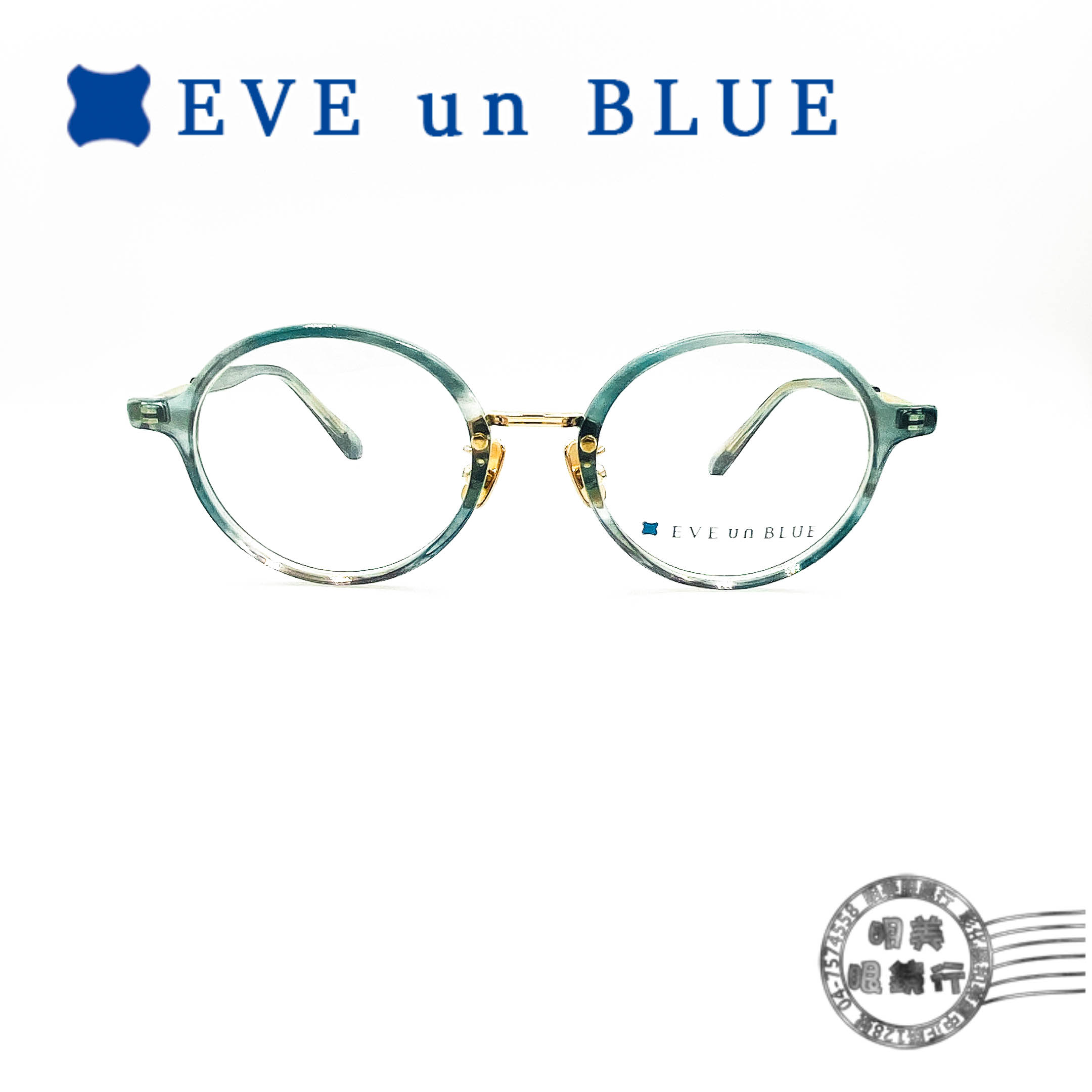 ◆明美鐘錶眼鏡◆EVE un BLUE 日本手工鏡框/GARDEN-PRIMROSE/Puddle Blue Sasa