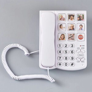 有線電話 室內電話 老人電話 有繩電話機 一鍵撥號電話 固定座機 免提帶記憶存儲關愛老人電話機 全館免運