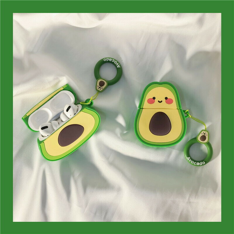 『百貨屋二號』牛油果AirPods1/2代Pro耳機套3代蘋果可愛卡通硅膠保護殼