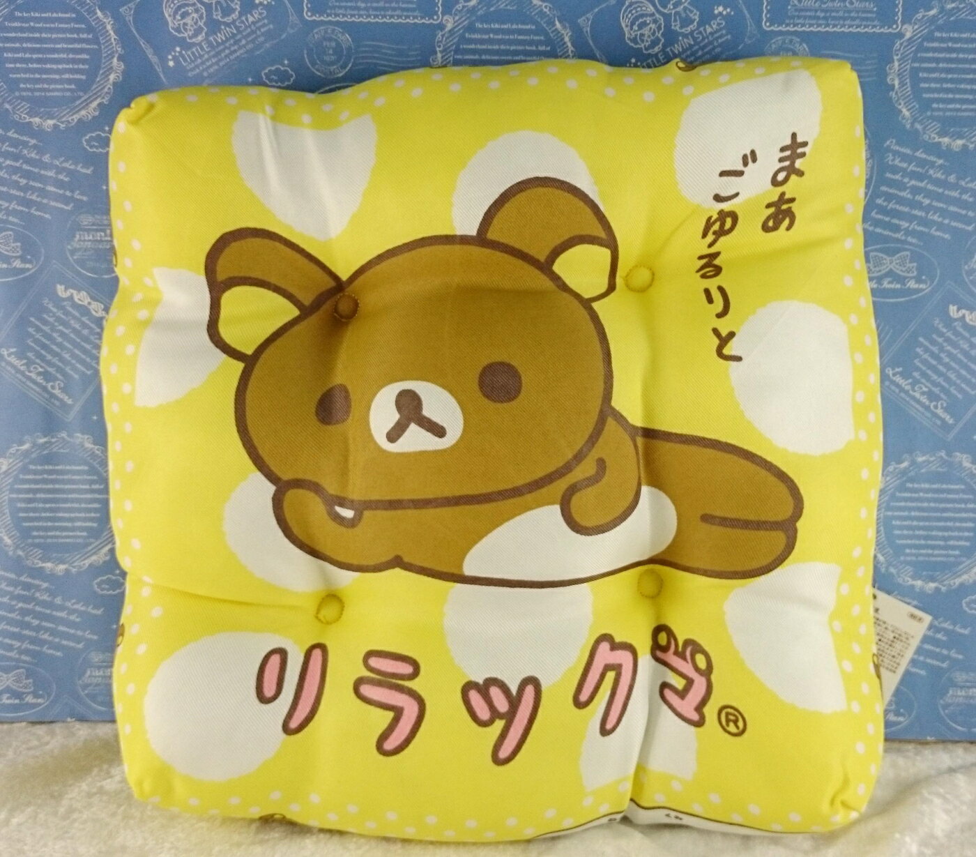 【震撼精品百貨】Rilakkuma San-X 拉拉熊懶懶熊 抱枕 黃點點坐墊 震撼日式精品百貨