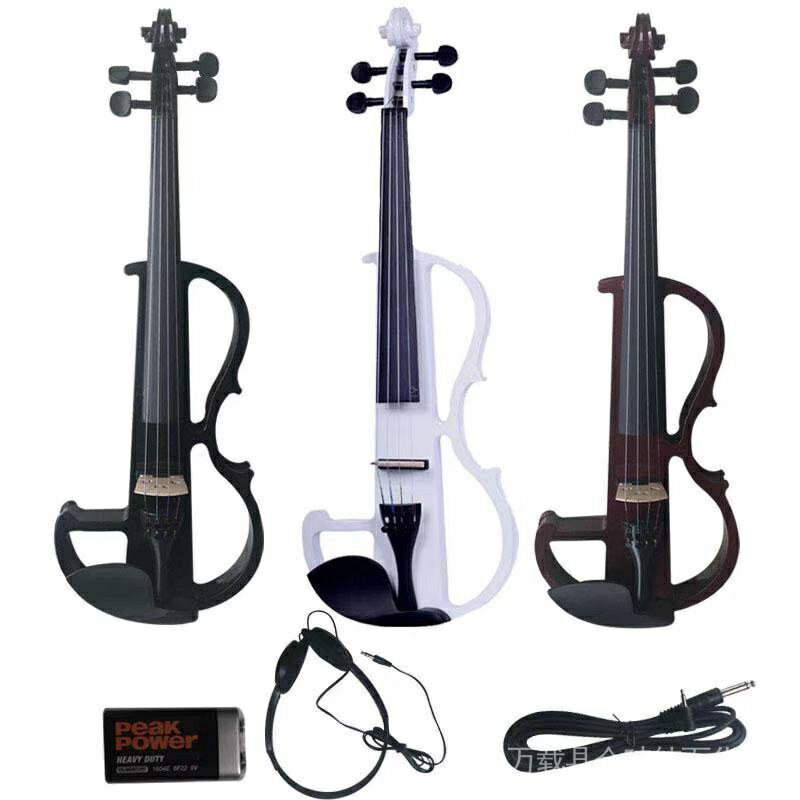 【 樂器種草】【電小提琴】工廠電子琴4/4成人專業演奏級學生兒童練習考級電聲 fZxp