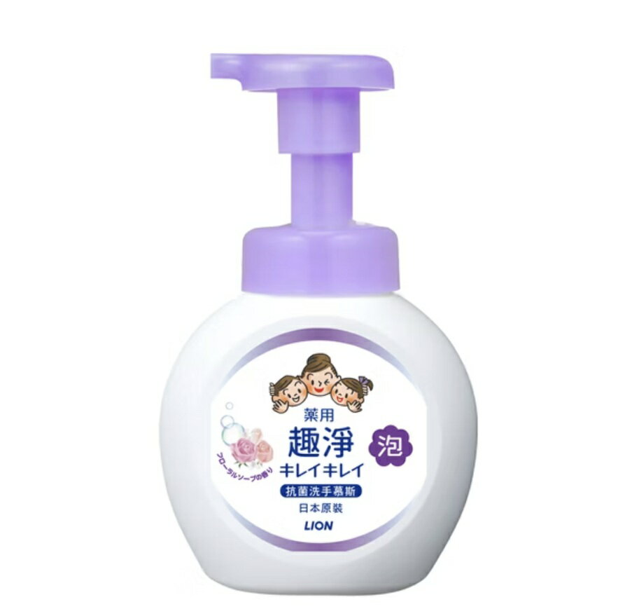日本獅王LION 趣淨抗菌洗手慕斯 花香 250ml/罐 泡沫洗手慕絲 憨吉小舖
