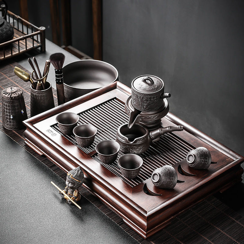 紫砂文竹自動茶具套裝家用懶人泡茶神器辦公室功夫茶小套茶壺茶杯
