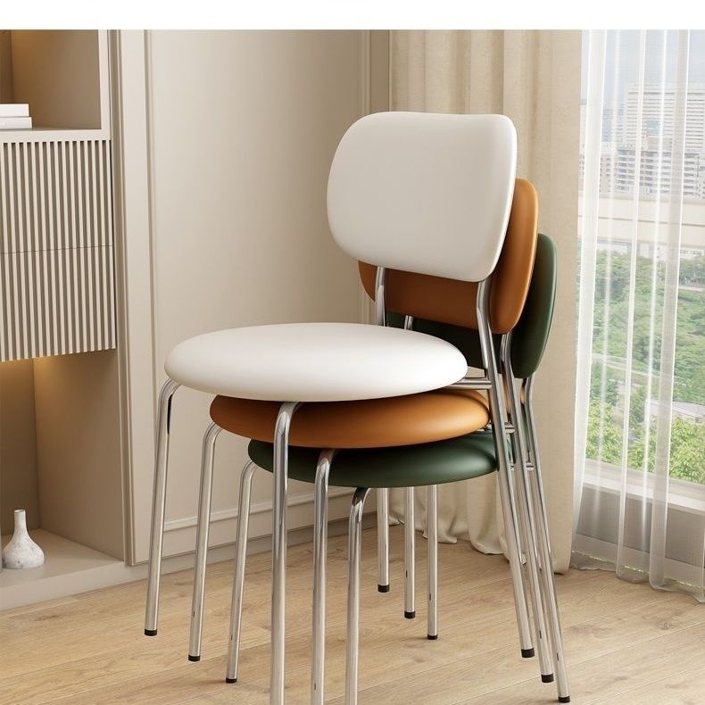 法式中古輕奢奶油風餐椅家用靠背椅現代簡約咖啡臥室書房會議客廳