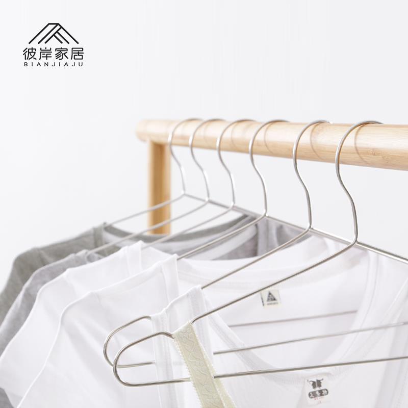 不銹鋼衣架加粗宿舍用學生掛衣服曬毛巾涼褲子晾衣夾無痕衣撐防滑