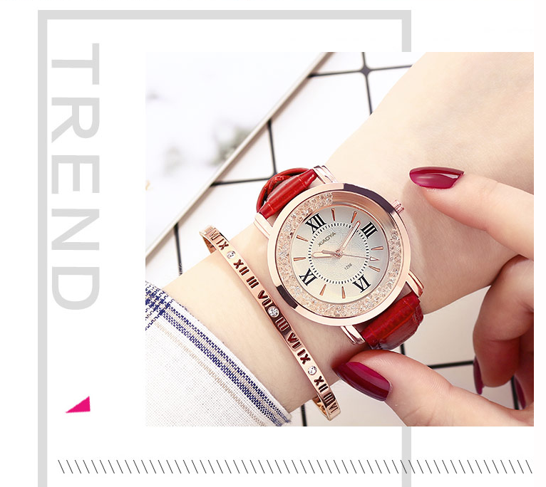 手錶女士手錶防水時尚新款韓版簡約休閒大氣潮流水鑽時裝石英女錶 全館免運