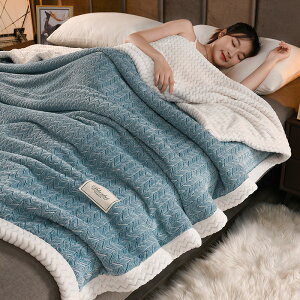 雙層毛毯被子加厚羊羔絨法蘭絨床單人珊瑚絨冬季保暖午睡毯子蓋毯