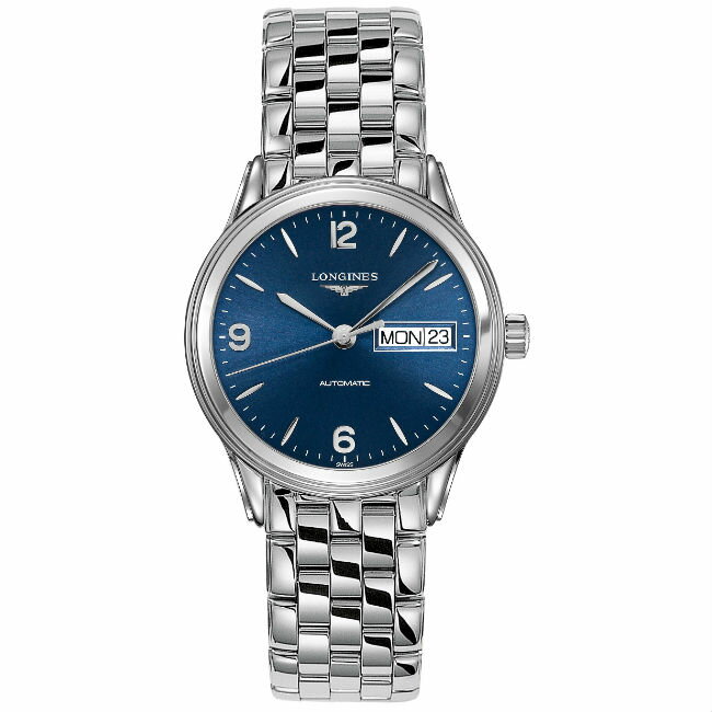 LONGINES 浪琴表 L47994966 旗艦系列 標準經典腕錶/藍面35.6mm