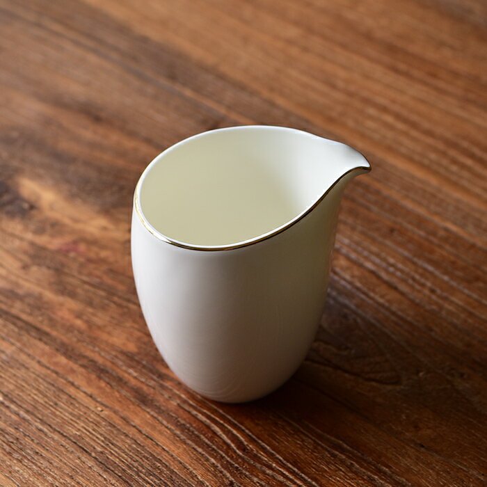 荷葉口凝脂玉瓷公道杯 描金瓷公杯 勻杯 分茶器 陶瓷茶具配件茶海 1