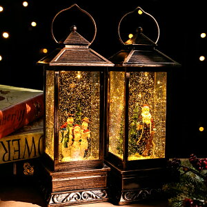 圣誕裝飾音樂盒復古風北歐鐵藝風燈音樂庭院家居圣誕節禮物小禮品