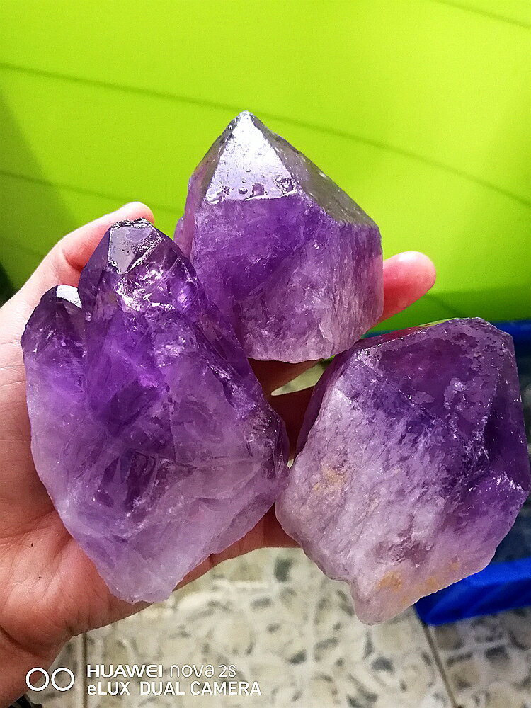 天然巴西紫水晶大塊雕刻料原石 通透晶體原礦擺件 可diy原石塊
