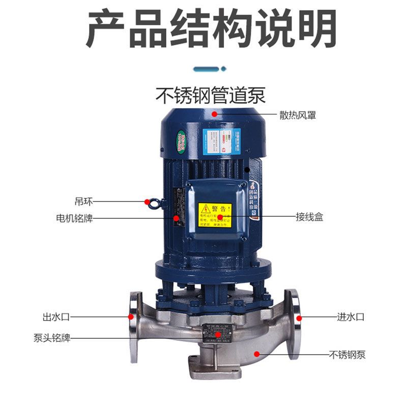 【詢價有驚喜】IHG不銹鋼304管道泵防腐蝕耐酸堿380v立式離心增壓泵循環泵高揚程 4