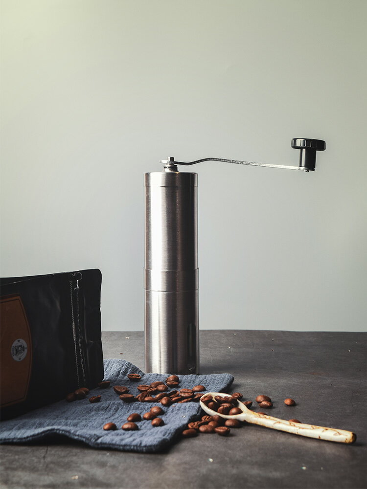 手搖磨豆機 磨豆機家用便攜咖啡豆研磨機手動咖啡機小型復古手搖不銹鋼磨粉機『CM37718』