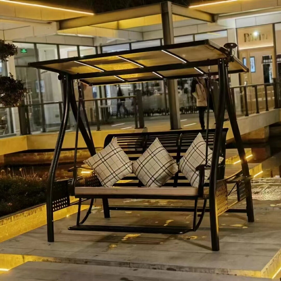 【台灣公司 超低價】戶外秋千新款鑄鋁網紅吊椅室外防雨搖椅庭院陽臺秋千成人蕩秋千椅 1