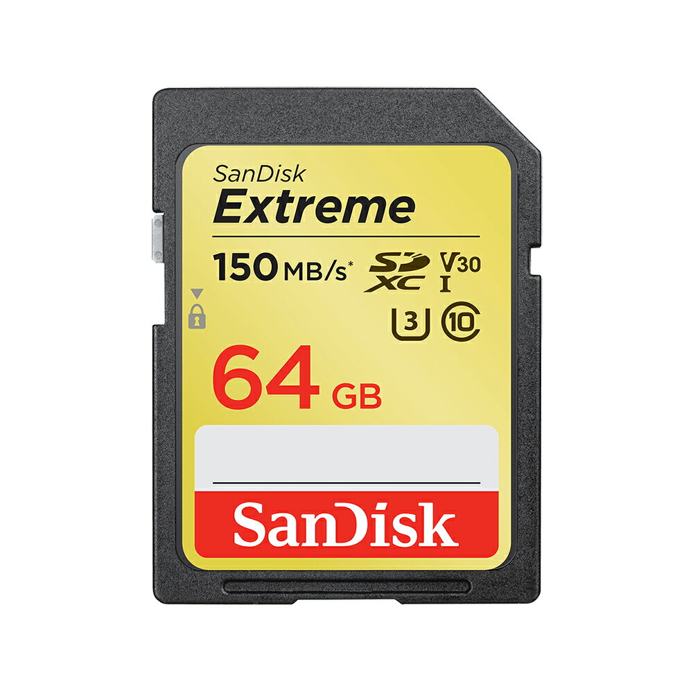 限時★.. 免運 SanDisk Extreme 64GB SDXC 150MB/s UHS-3 V30 U3 記憶卡 64G 4K可用 公司貨【全館點數5倍送】【APP下單跨店最高20%點數回饋】