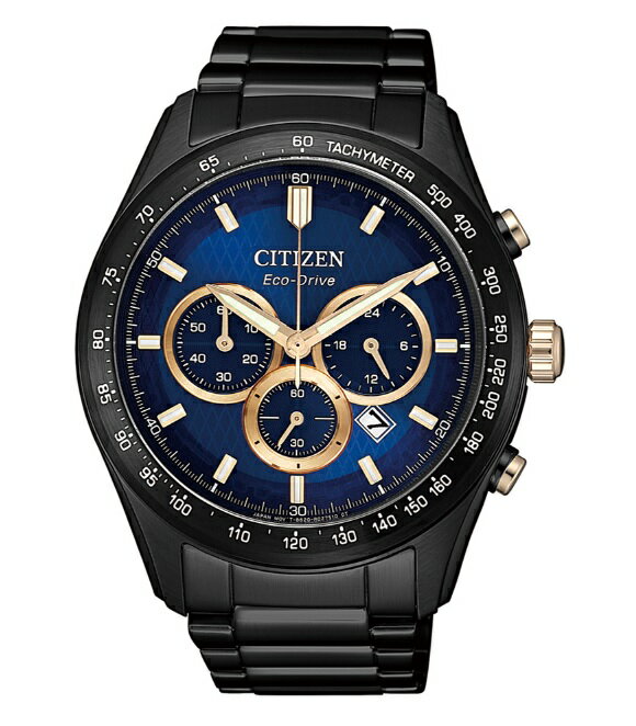 指定卡回饋10%｜CITIZEN 星辰錶 CA4458-88L CHRONOGRAPH系列 時尚質感光動能三眼計時腕錶 / 藍色面 43mm