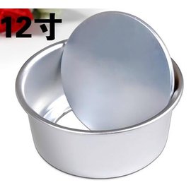 【蛋糕模-活底圓形-陽極-12寸】戚風蛋糕 芝士蛋糕 慕斯蛋糕 陽極層活底圓形蛋糕模具 烤箱用(直徑32.7*高8.5cm)-8001001