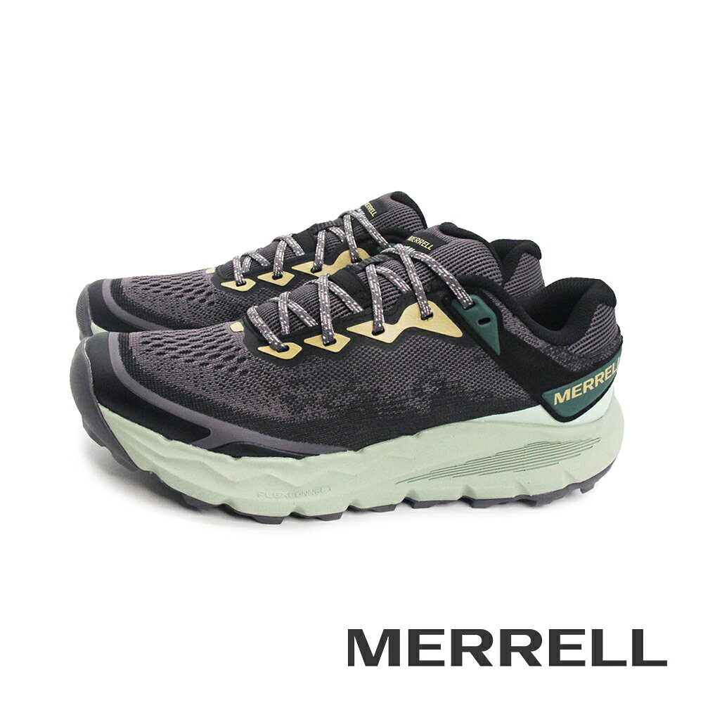 MERRELL(男)NOVA 4 輕量戶外越野健行鞋 男鞋-黑灰綠色