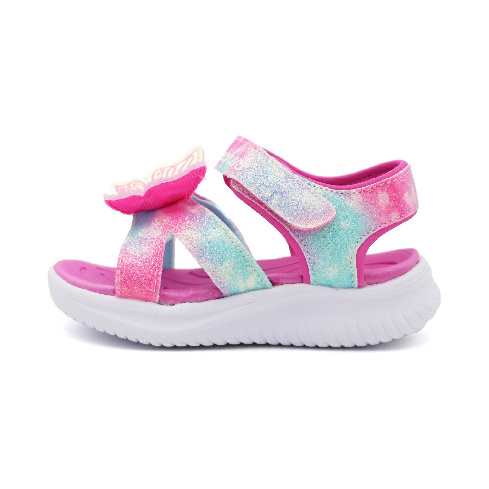 SKECHERS S LIGHTS 魔鬼氈 燈鞋 涼鞋 小童鞋 蝴蝶 粉彩 Y2102 (303109NPKMT)