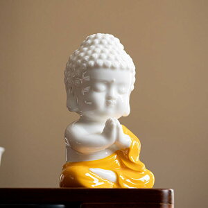 禪意陶瓷小如來佛像擺件中式玄關工藝品創意家居客廳辦公室裝飾品