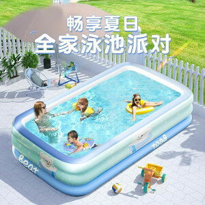 免運 可開發票 可開發票 居家收納 親子戲水池嬰兒兒童充氣大型室內家用游泳池大人小孩吸水海洋球池