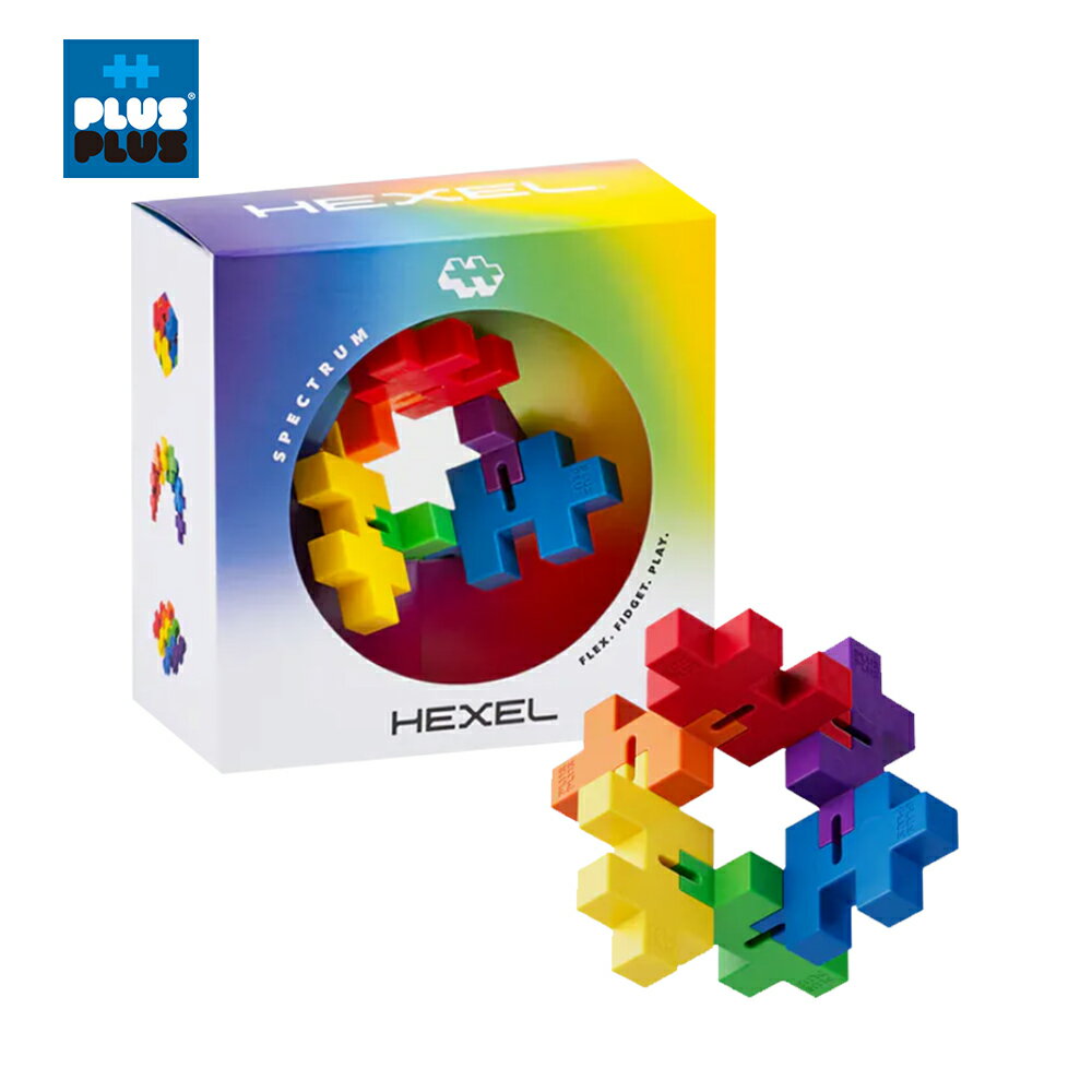 【++Plus-Plus 加加積木】BIG大顆粒-翻轉加加 彩虹 6pcs