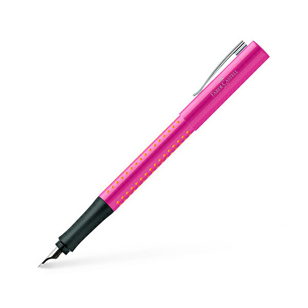FABER-CASTELL 輝柏 馬卡龍系列好點子握得住 粉橘 F筆尖 鋼筆 / 支 140924