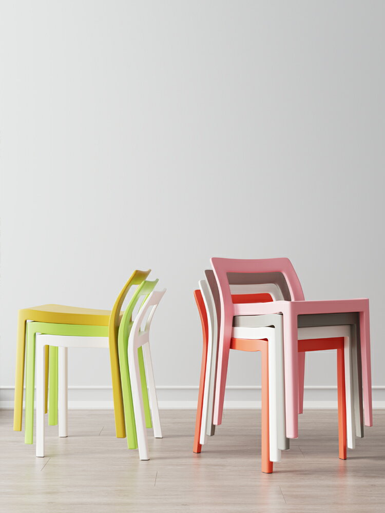 【免運】 塑料凳子加厚家用簡約現代膠椅子吃飯客廳北歐時尚餐椅餐廳餐桌凳
