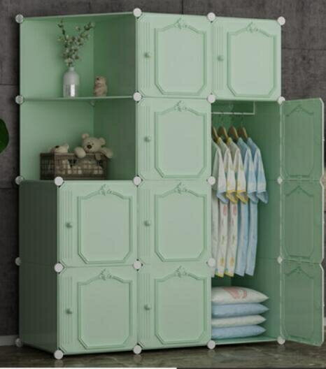 衣櫃 簡易衣柜現代簡約布組裝家用臥室衣櫥掛出租房用塑料儲物收納柜子TW