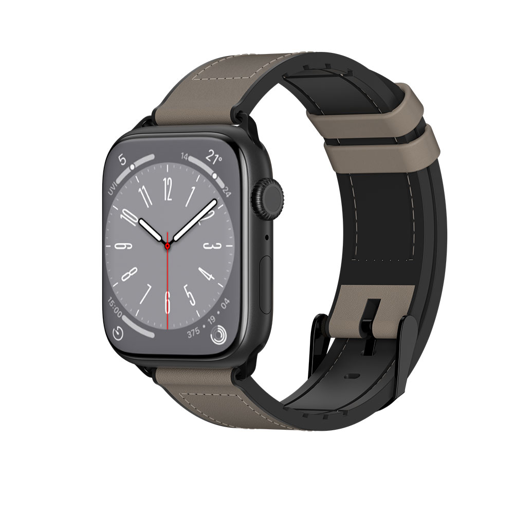 MAGEASY Hybrid 岩石灰 矽膠真皮錶帶 44-49mm H7901 (4895241103605)