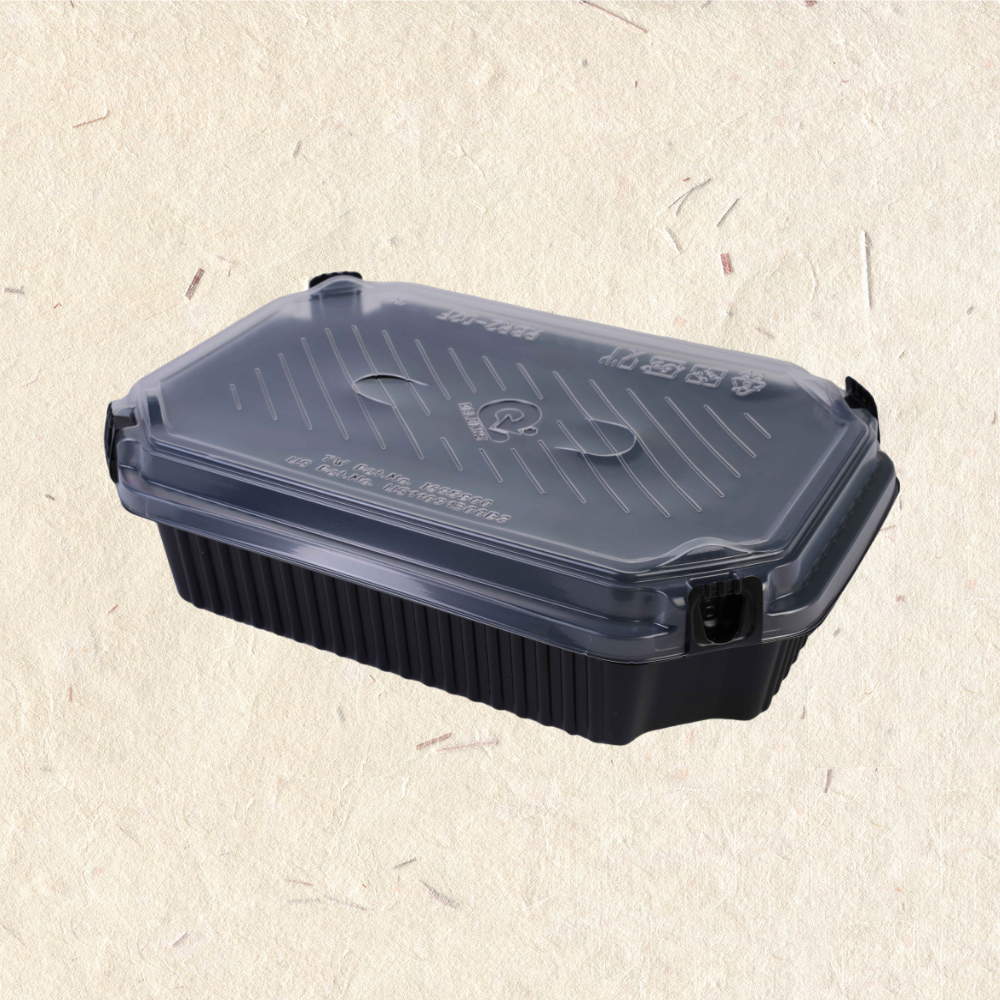 RELOCKS RBR1-01 PP蓋 單格自扣餐盒 正方形餐盒 黑色塑膠餐盒 可微波餐盒 外帶餐盒 一次性餐盒 免洗餐具  環保餐盒 RBR1 1