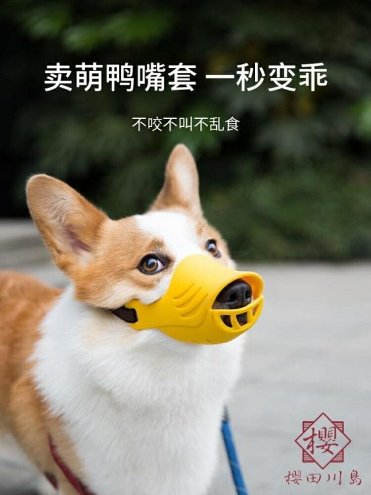 狗狗嘴套防亂吃防亂咬小型犬口罩【櫻田川島】