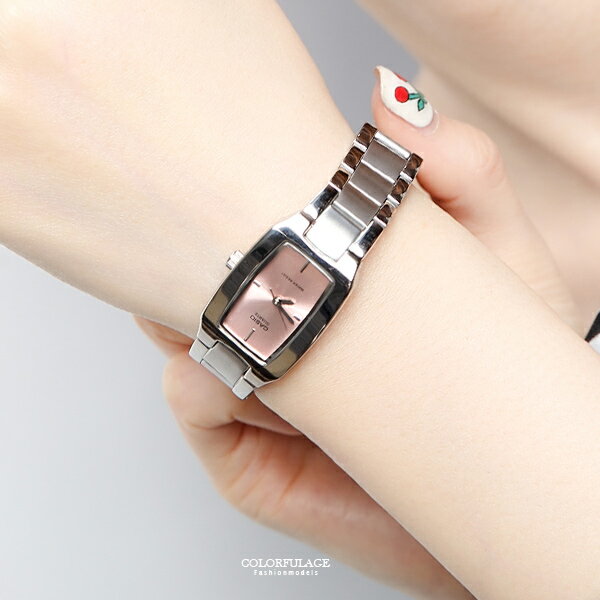 CASIO卡西歐 長方錶框粉面手錶 女孩質感鐵錶 有保固 柒彩年代【NEC95】原廠公司貨