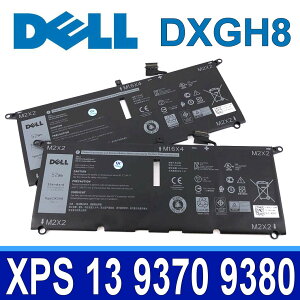 DELL DXGH8 4芯 原廠電池 0H754V G8VCF H754V P82G PS 13 9380 系列 XPS 13 9370 9380 系列 電壓：7.6V 容量：52WH
