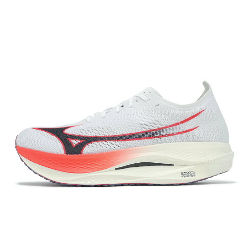 Mizuno 競速跑鞋 Wave Rebellion PRO Low 男鞋 白 紅 碳板 長距離 馬拉松 美津濃 U1GD2540-11 0